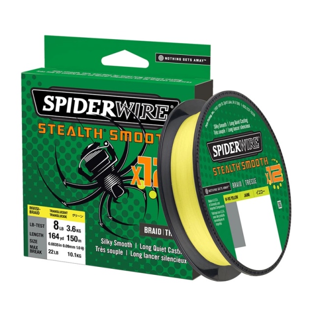 SPIDERWIRE STEALTH SMOOTH 12 HIGH-VIS YELLOW