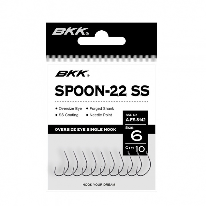 BKK Spoon-22 SS Superslide Havsöringskrok i gruppen Tillbehör / Krok & småplock / Enkelkrokar hos Jiggar Sverige AB (BKK_Spoon22_ss)