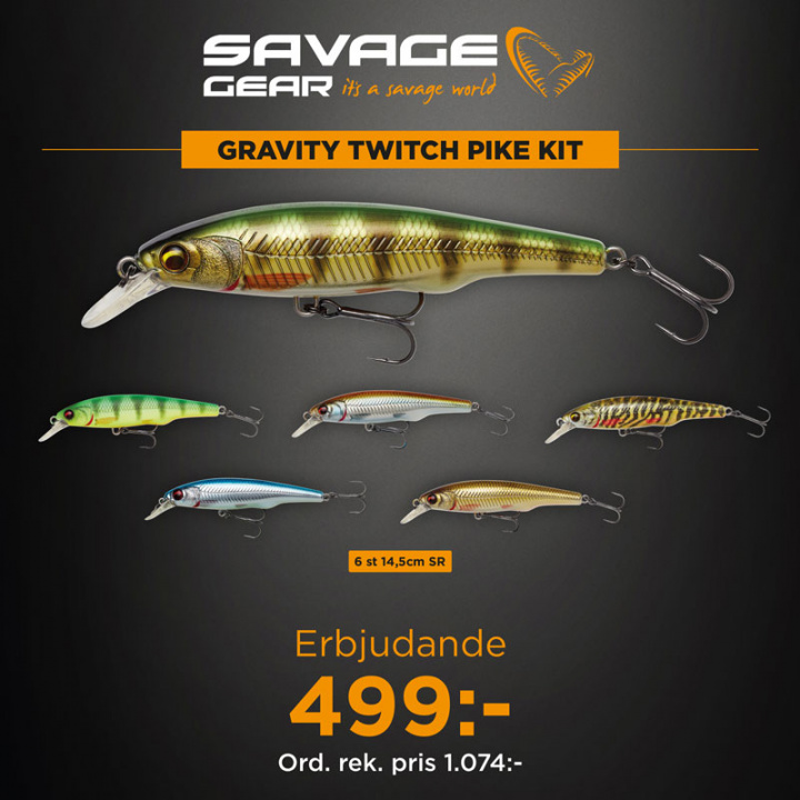 Savage Gear Gravity Twitch Pike Kit i gruppen Fiskedrag / Betespaket hos Jiggar Sverige AB (SG_gravitytwitch_pike)
