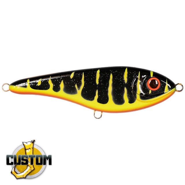 Strike Pro Buster Jerk 15cm SINKING 75g Gäddfemman - Black Pike