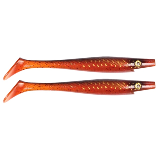 Strike Pro Pig Shad Jr 20cm 50g Red Motoroil Pike UV (2-pack)