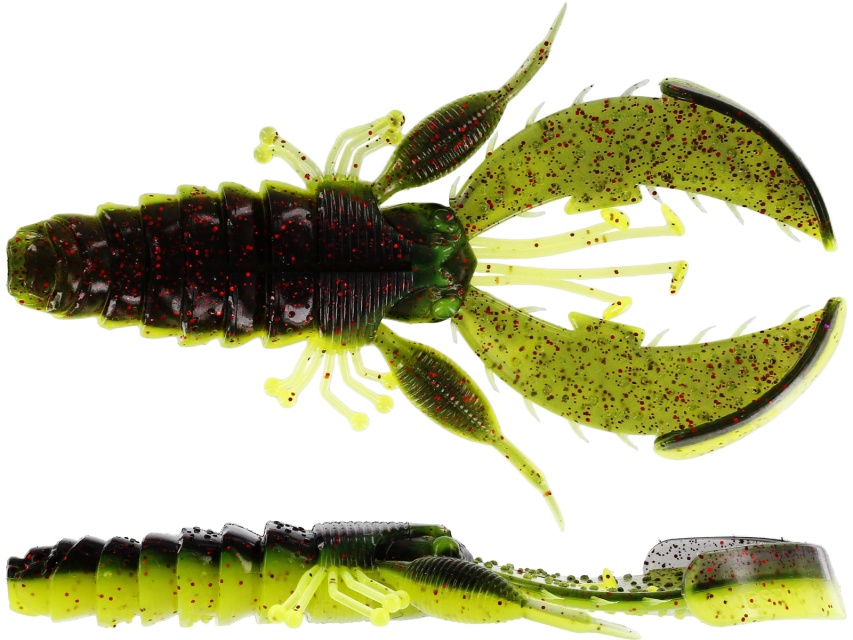 Westin - CreCraw Creaturebait 8,5cm 7g - Black/Chartreuse (5-pack)