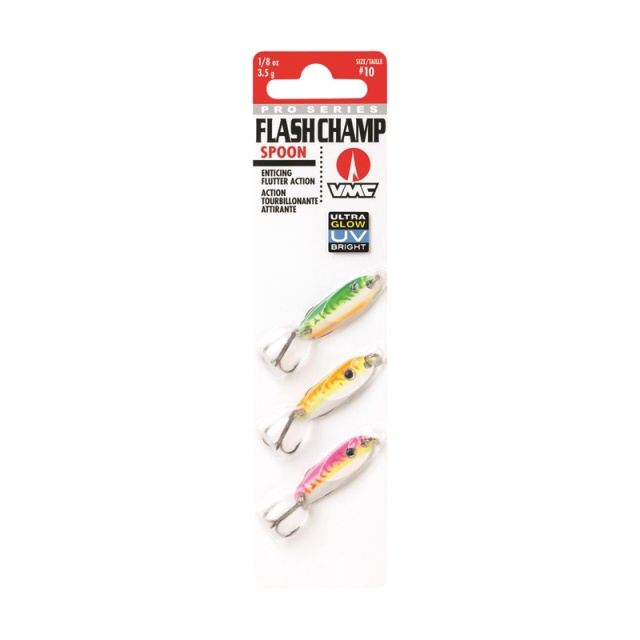 VMC Flash Champ Spoon Kit #10 3,5g GLOW UV (3-pack)