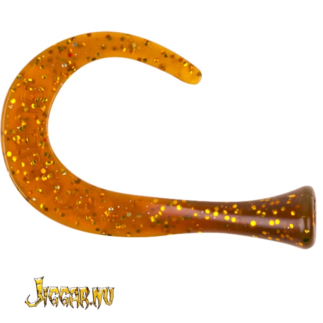 Guppie Tail - 3 curly / 1 Paddel - Motoroil Glitter
