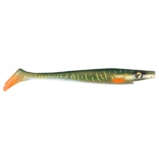 Strike Pro Pig Shad Jr 20cm 50g Green Motoroil Pike UV (2-pack)