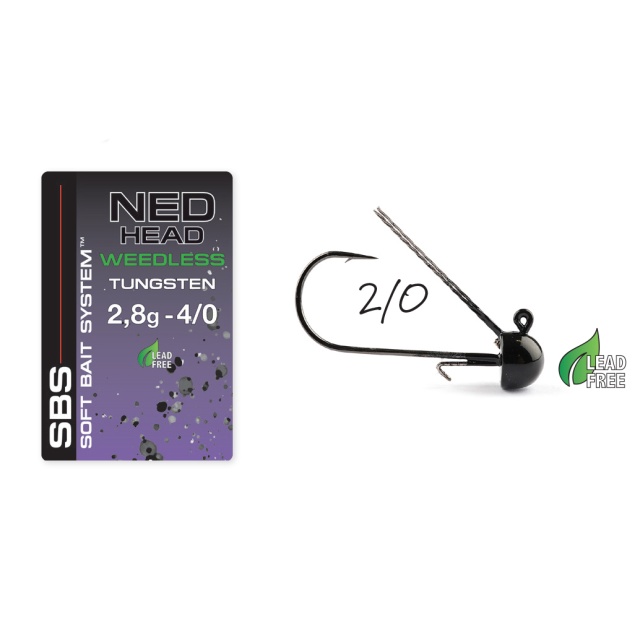 Darts Ned Head Weedless Tungsten 2/0 (2-pack)