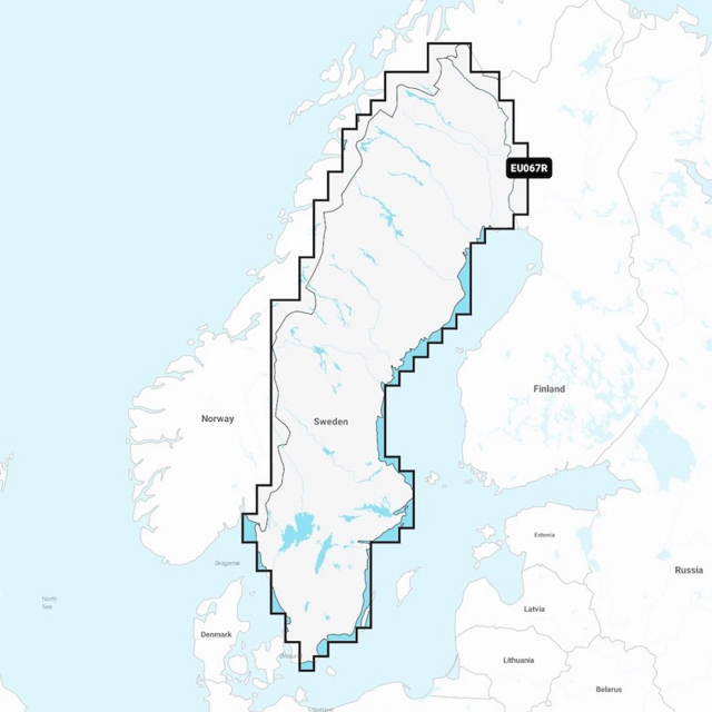 Garmin Navionics+ EU067R Sweden, Lakes & Rivers