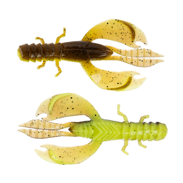 J-Crayfish 8cm Black n Chartreuse (8-pack)