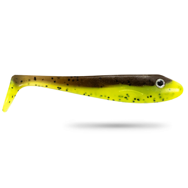 Jiggen Perch 9cm 5-pack - Brown Chartreuse