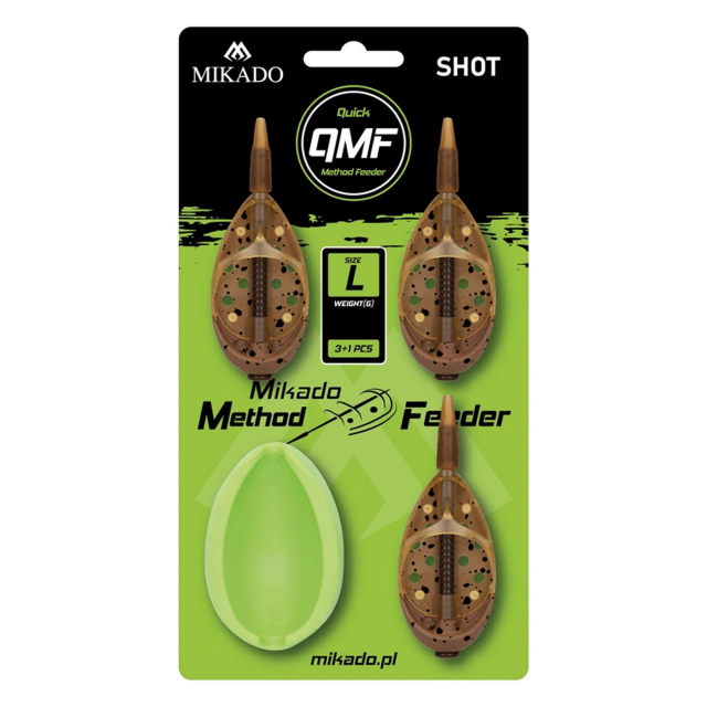 Mikado Quick Method Feeder Shot Set L 20+30+40g + Feeder Mould
