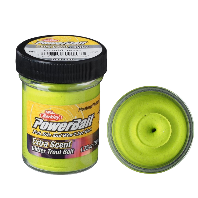 Powerbait Trout Bait Cheese Chartreuse Glitter