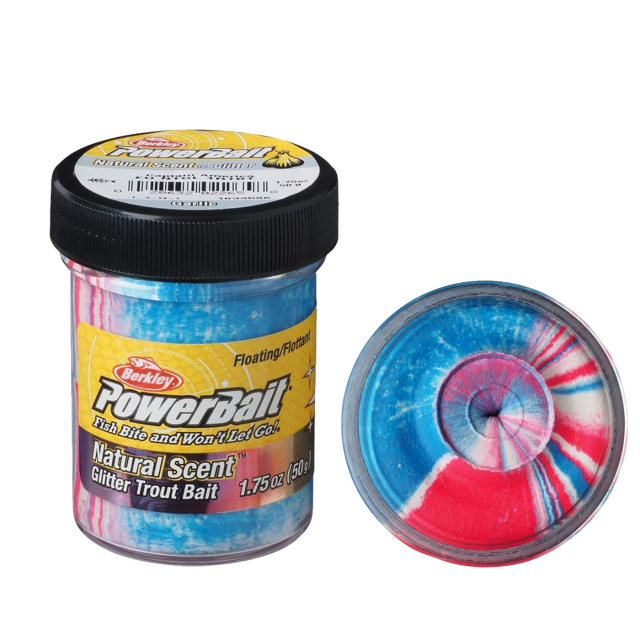Powerbait Trout Bait Garlic Captain America Glitter
