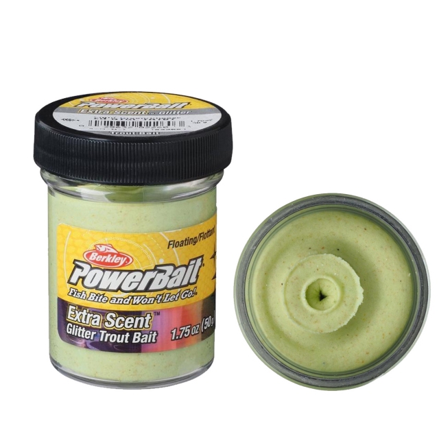 Powerbait Trout Bait Garlic Sun Yellow Glitter