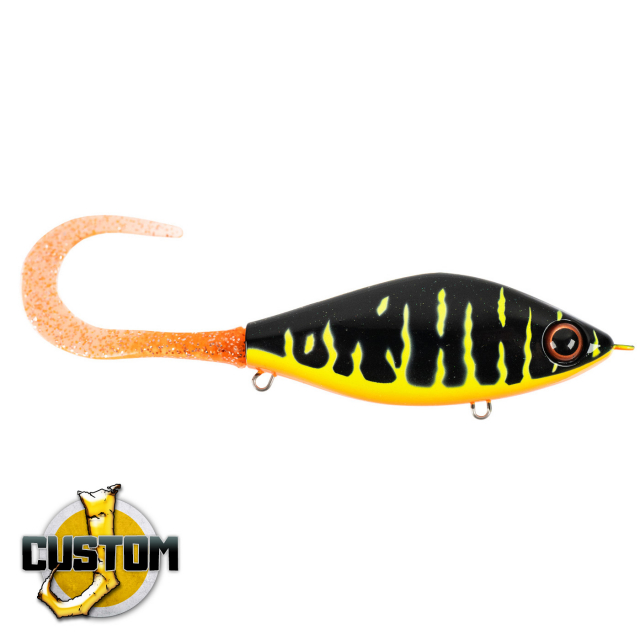 Strike Pro TrueGlide Guppie Jr 11cm SINKING 70g Black Pike UV