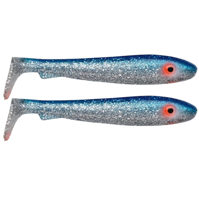 Svartzonker McRubber 21cm Blue Silver Glitter (2-pack)
