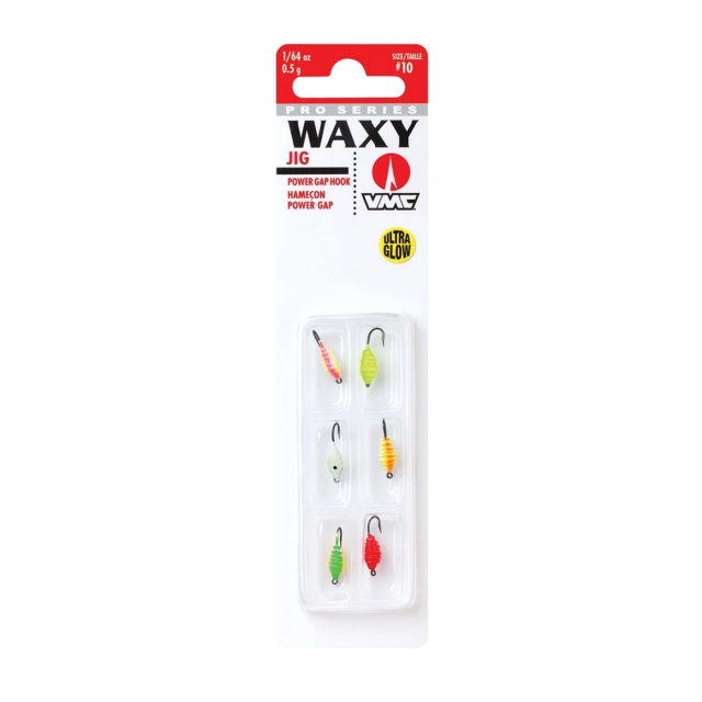 VMC Waxy Jig Kit 1,8g Glow (6-pack)