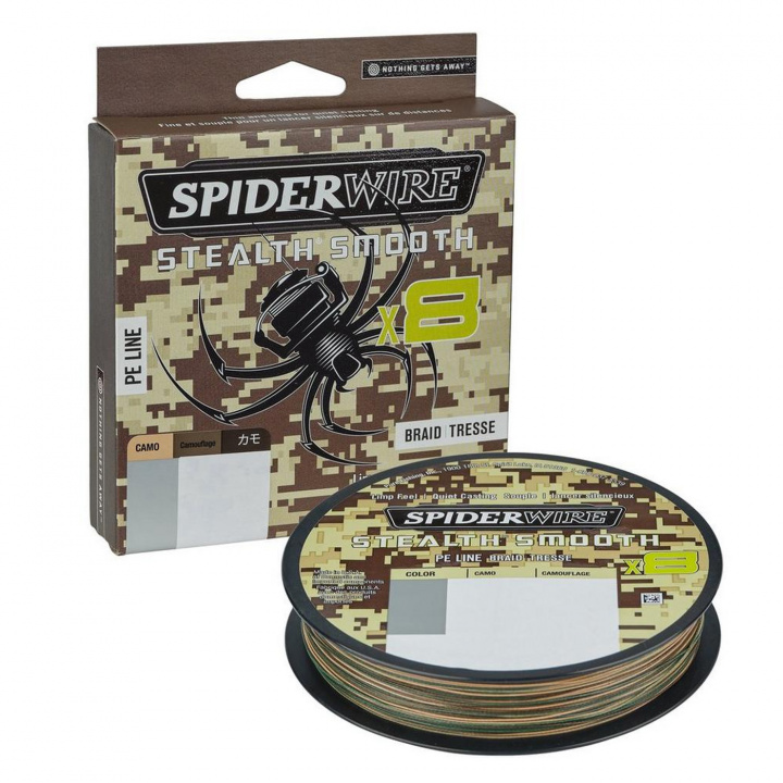 SPIDERWIRE STEALTH SMOOTH 8 CAMO i gruppen Tillbehör / Linor / Flätlinor hos Jiggar Sverige AB (1515753_all)