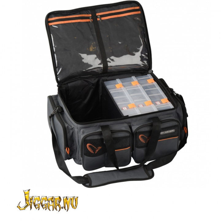 Savage Gear System Box Bag XL 3 Boxes + Waterproof cover i gruppen Tillbehör / Boxar & förvaring / Väskor hos Jiggar Sverige AB (8172)
