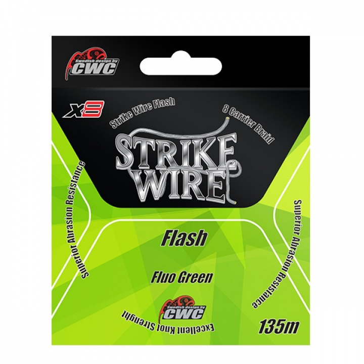 Strike Wire Flash X8 - Fluo Green i gruppen Tillbehör / Linor / Flätlinor hos Jiggar Sverige AB (9254)