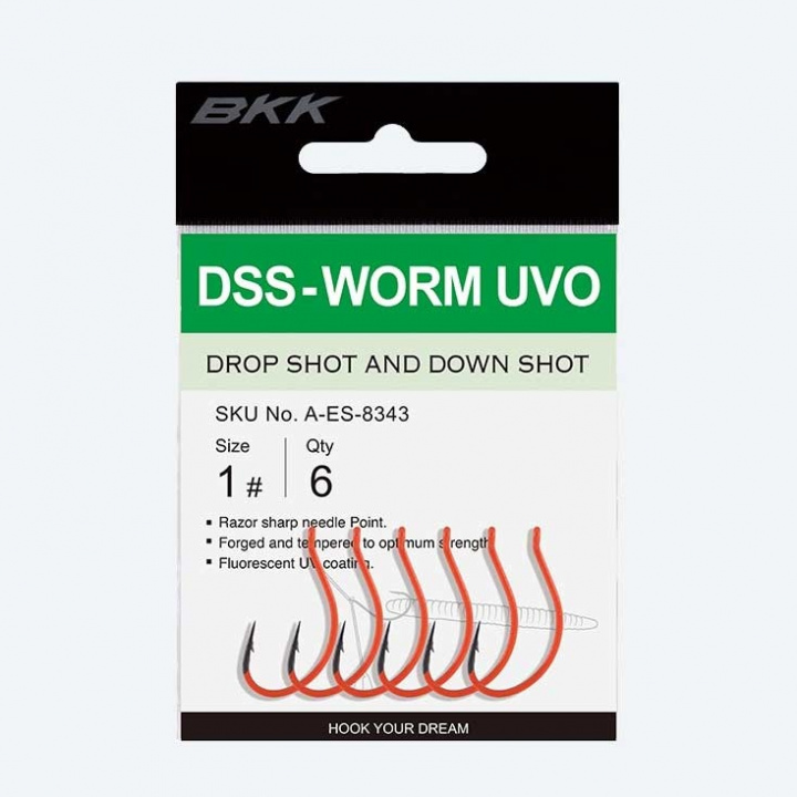 BKK DSS-Worm UVO (dropshot) i gruppen Tillbehör / Krok & småplock / Drop-shot tillbehör hos Jiggar Sverige AB (BKK_dssworm_UVO)