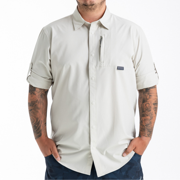 Adventer Functional long sleeve UV shirt Beige i gruppen Kläder / Adventer hos Jiggar Sverige AB (MSHB037003AF-r)