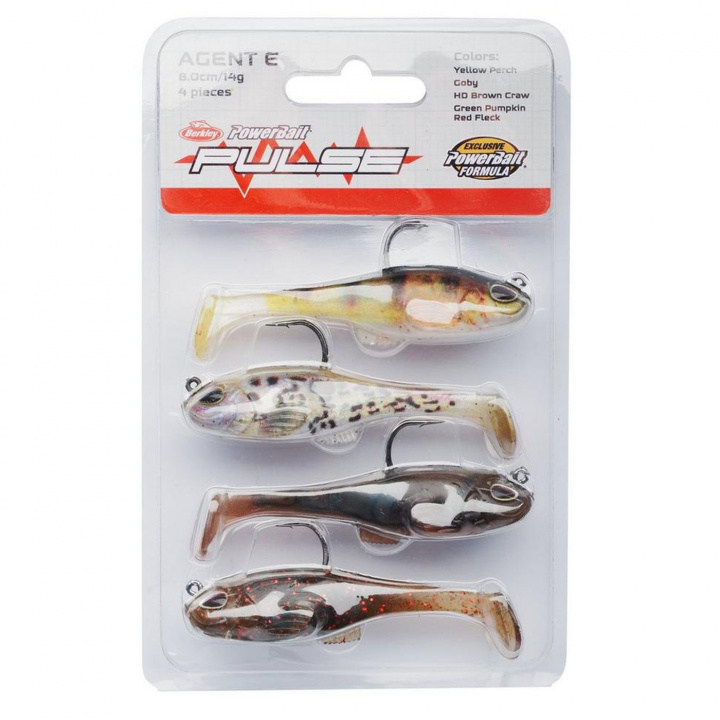 Berkley Pulse Agent E 8cm 14g (4-pack) i gruppen Fiskedrag / Betespaket hos Jiggar Sverige AB (1580907)