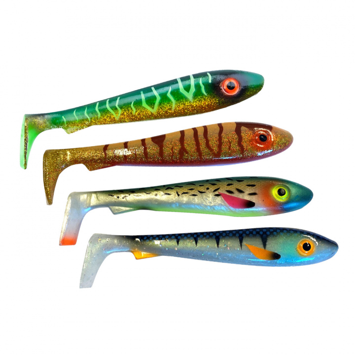 McRubber 21cm & Big Gäddfemman Mix (4-pack ) i gruppen Fiskedrag / Jiggar - Gädda hos Jiggar Sverige AB (mcrubberg5mix)