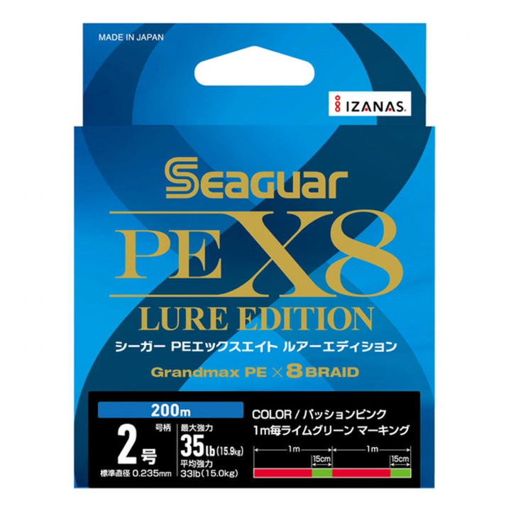 Seaguar PE X8 Lure Edition 150m Multicolor i gruppen Tillbehör / Linor / Flätlinor hos Jiggar Sverige AB (BOB-00-SEAGUAR-0037-r)
