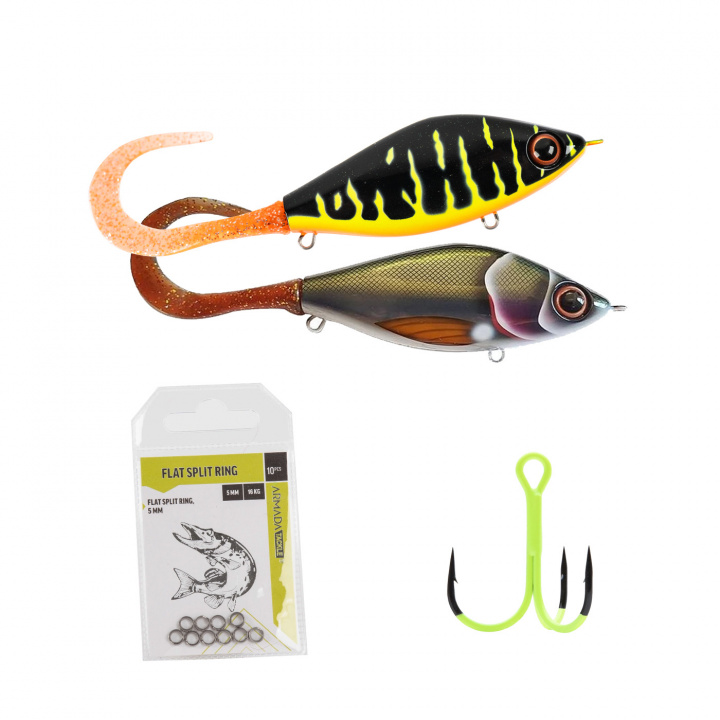 Strike Pro Guppie Jr Sinking Komplett Bundle i gruppen Fiskedrag / Betesbundles / Betespaket Gädda hos Jiggar Sverige AB (11954-s)