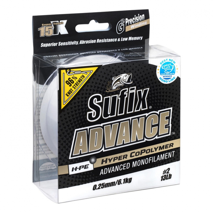 Sufix Advance Clear 150m i gruppen Tillbehör / Linor / Nylonlinor hos Jiggar Sverige AB (100542-r)