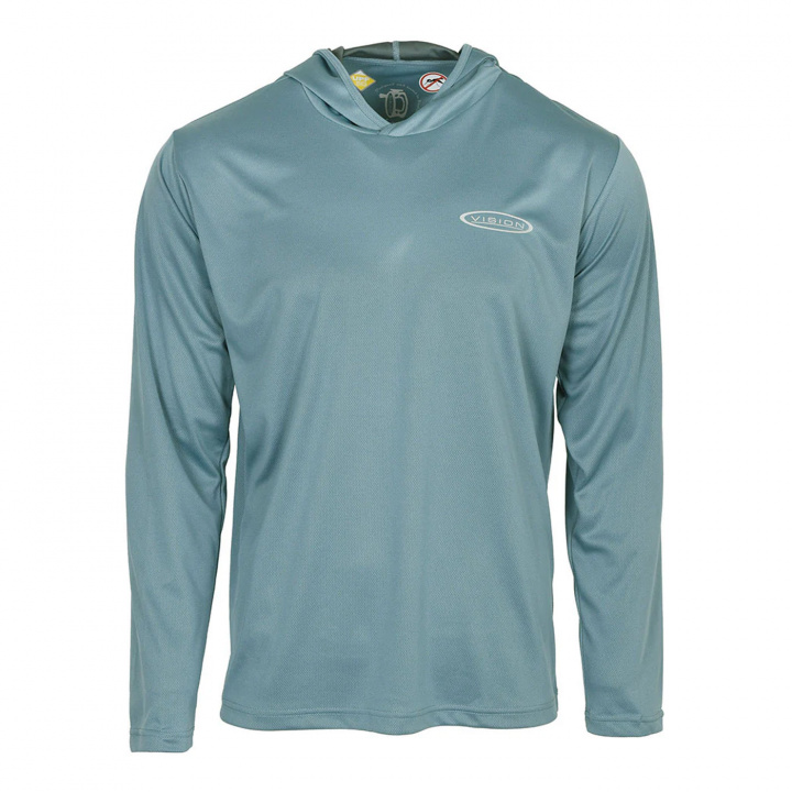 Vision Bamboo Bug & UV Hoodie Stone Blue i gruppen Kläder / Tröjor, hoodies och T-shirt hos Jiggar Sverige AB (V3050-S-r)