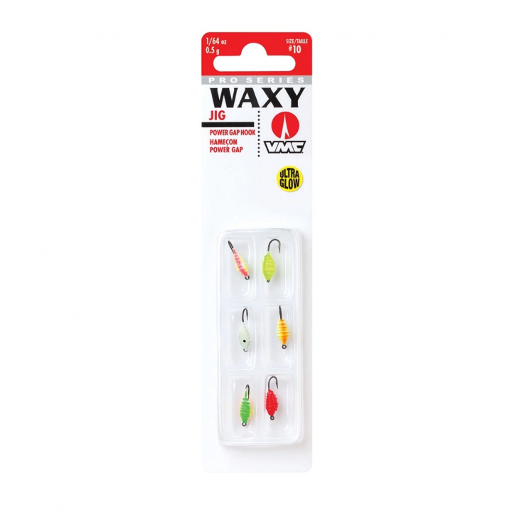 VMC Waxy Jig Kit 1,8g Glow (6-pack) i gruppen Vinterfiske / Pimpelfiske / Mormyska hos Jiggar Sverige AB (13-149778)